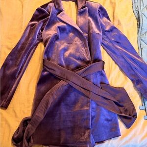 Express Deep Purple Velvet Blazer